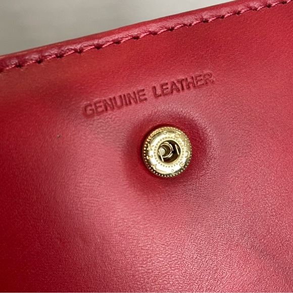 Julia Buxton Elegant Red Leather Wallet.RFID identity protection. Used. - Picture 4 of 10